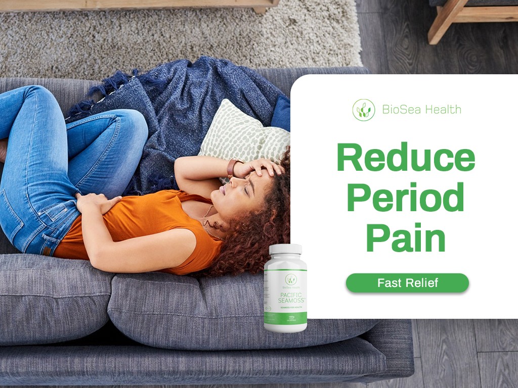 Reduce period pain - dysmenorrhea naturally with seaweed