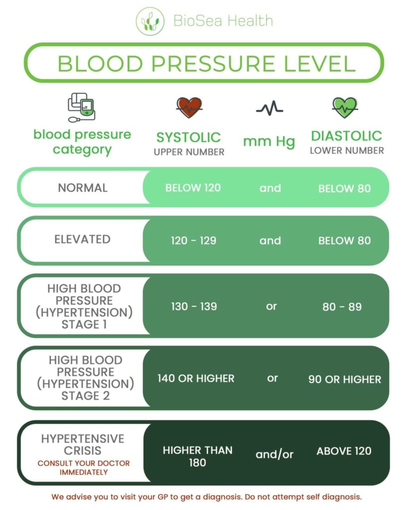 blood pressure level infographic