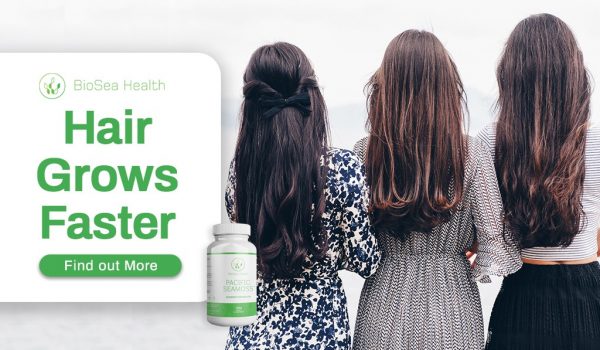 Hair grows faster with seaweed Pacific Sea Moss